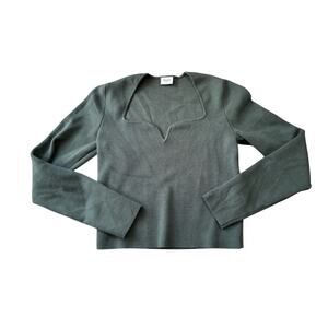 Abercrombie & Fitch sweetheart knit long sleeve top/sweater, size small